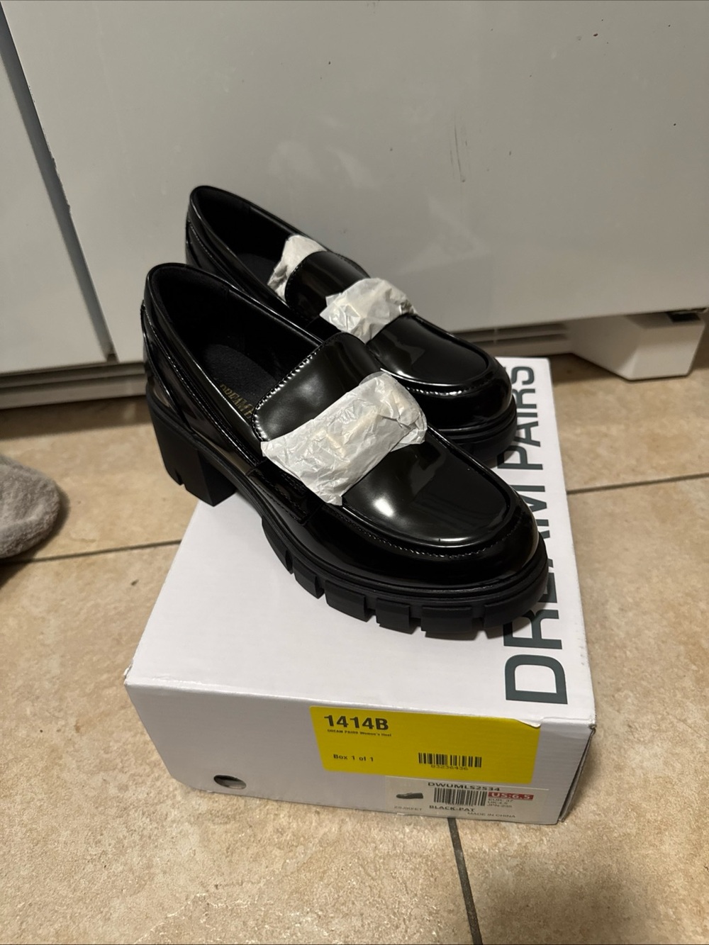 Dream Pairs Loafers Platform Chunky Heel Slip On Lug Sole Shoes 6.5 New Costume